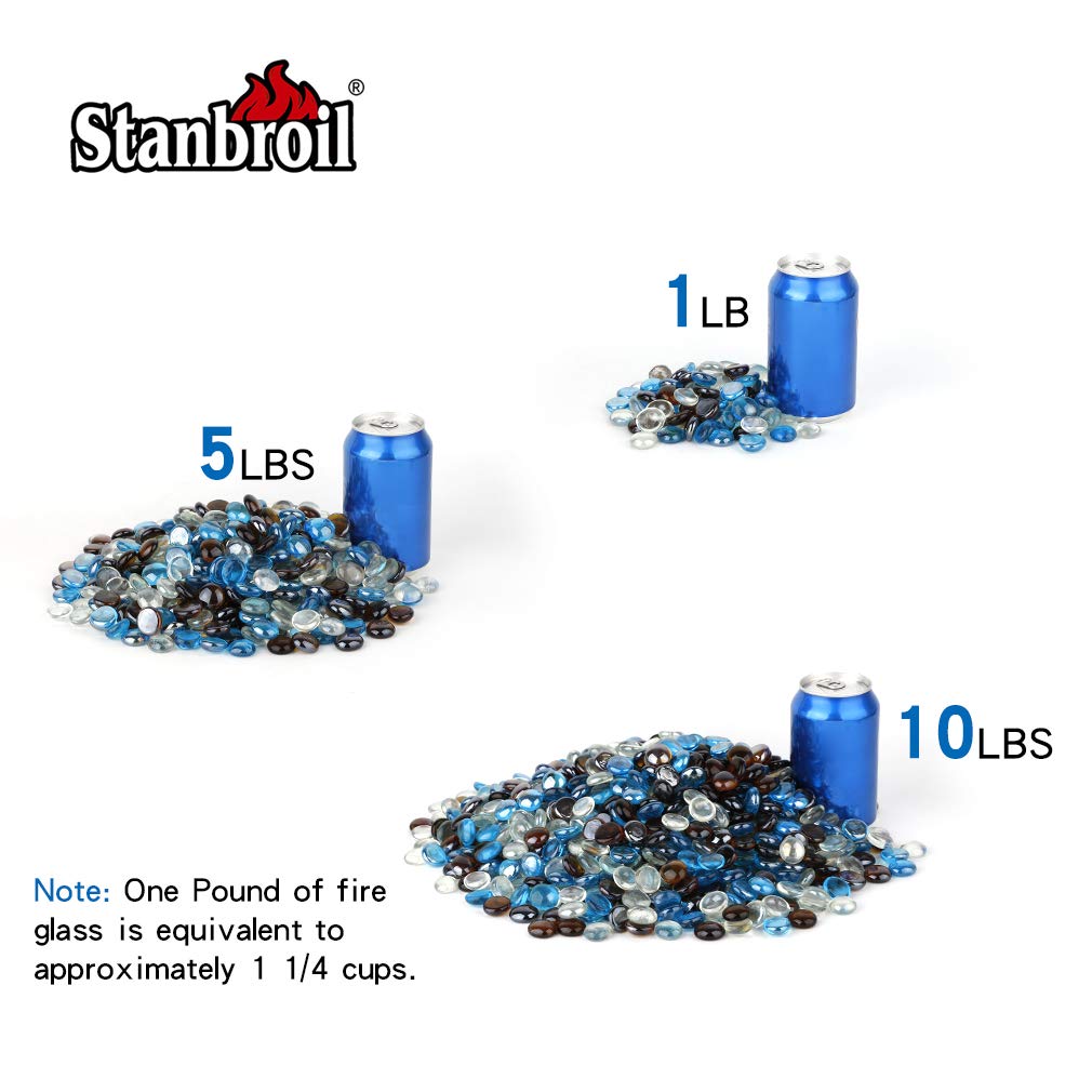 Stanbroil perlas de vidrio en uso en fogón a gas, realza llamas y estética