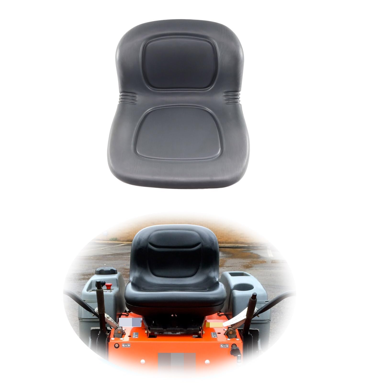 STILEALUS asiento frontal mostrando forma y ajuste para Husqvarna, mejora reemplazo