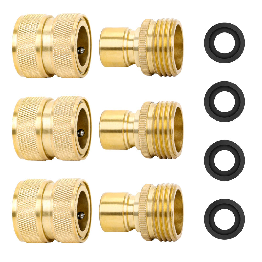 STYDDI conector rápido frontal mostrando acabado de latón y durabilidad