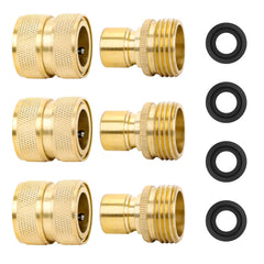 STYDDI conector rápido frontal mostrando acabado de latón y durabilidad