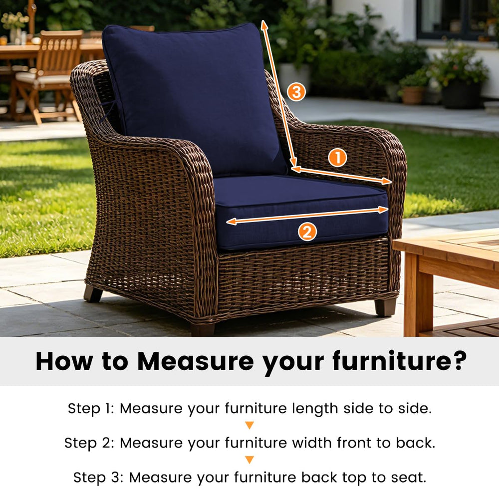 Sundale Outdoor set de cojines en patio moderno mostrando combinación estética