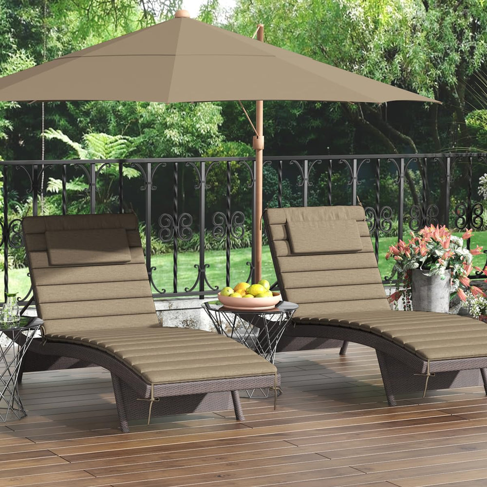 Sundale Outdoor comparación de tamaño 72x21, ideal para asientos profundos
