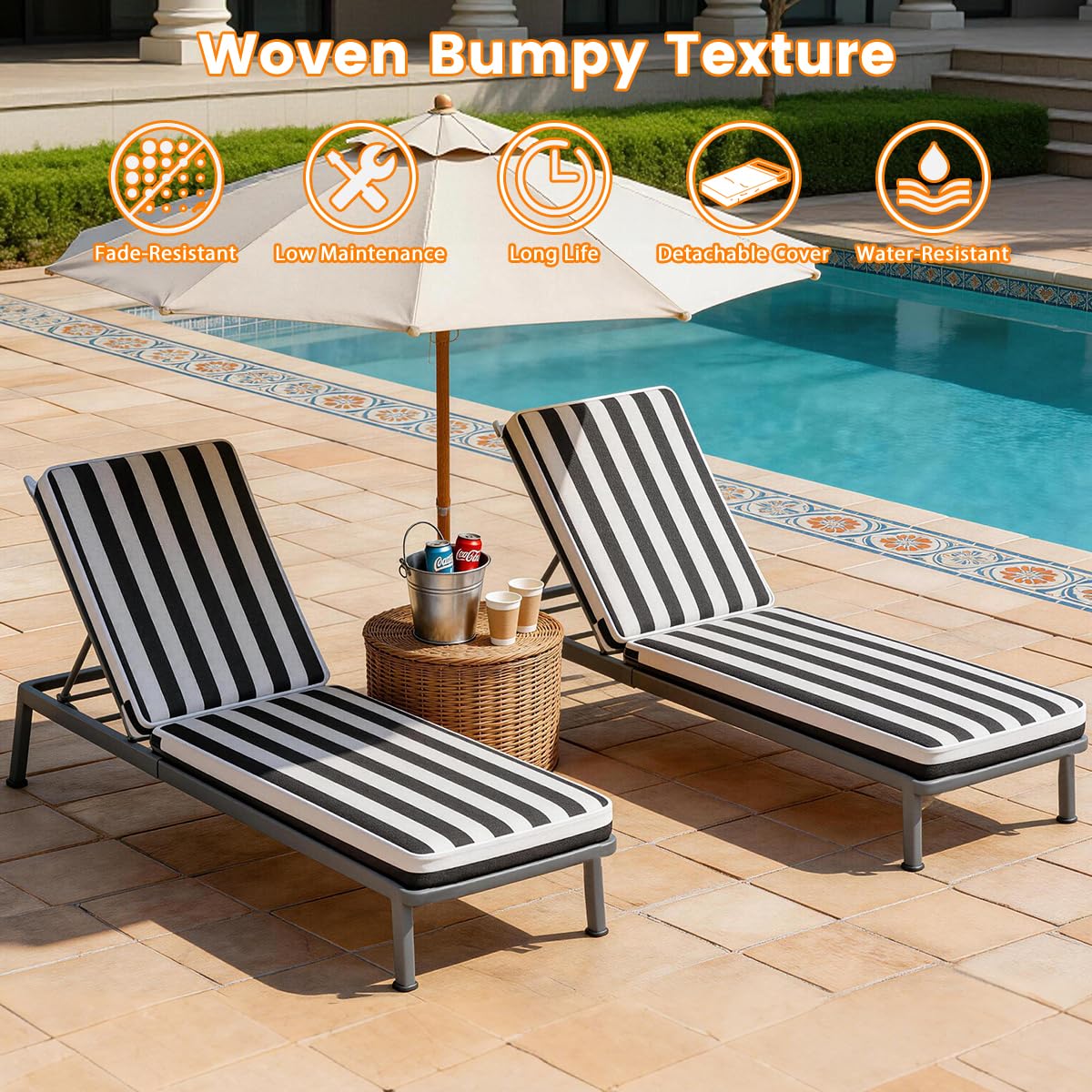 Sundale Outdoor cremallera oculta para limpieza y aspecto elegante