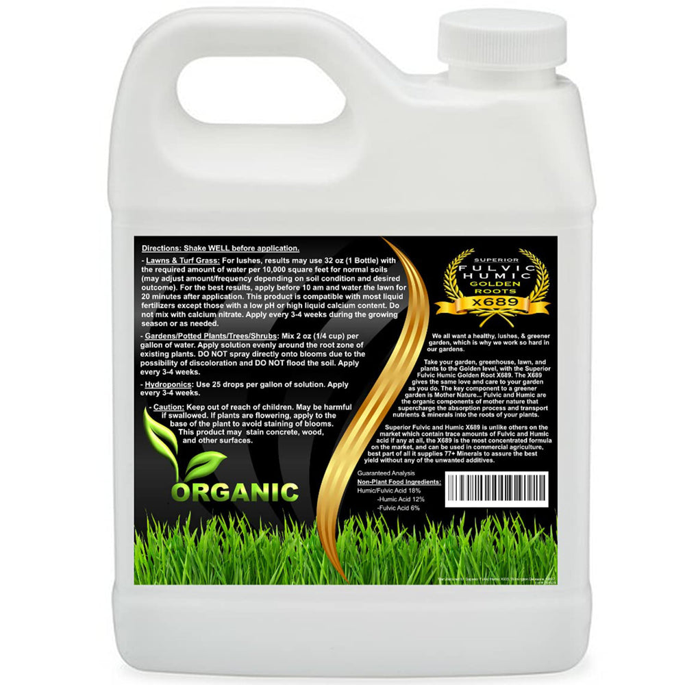 SUPERIOR FULVIC HUMIC X935 césped verde tras uso para mejorar estructura