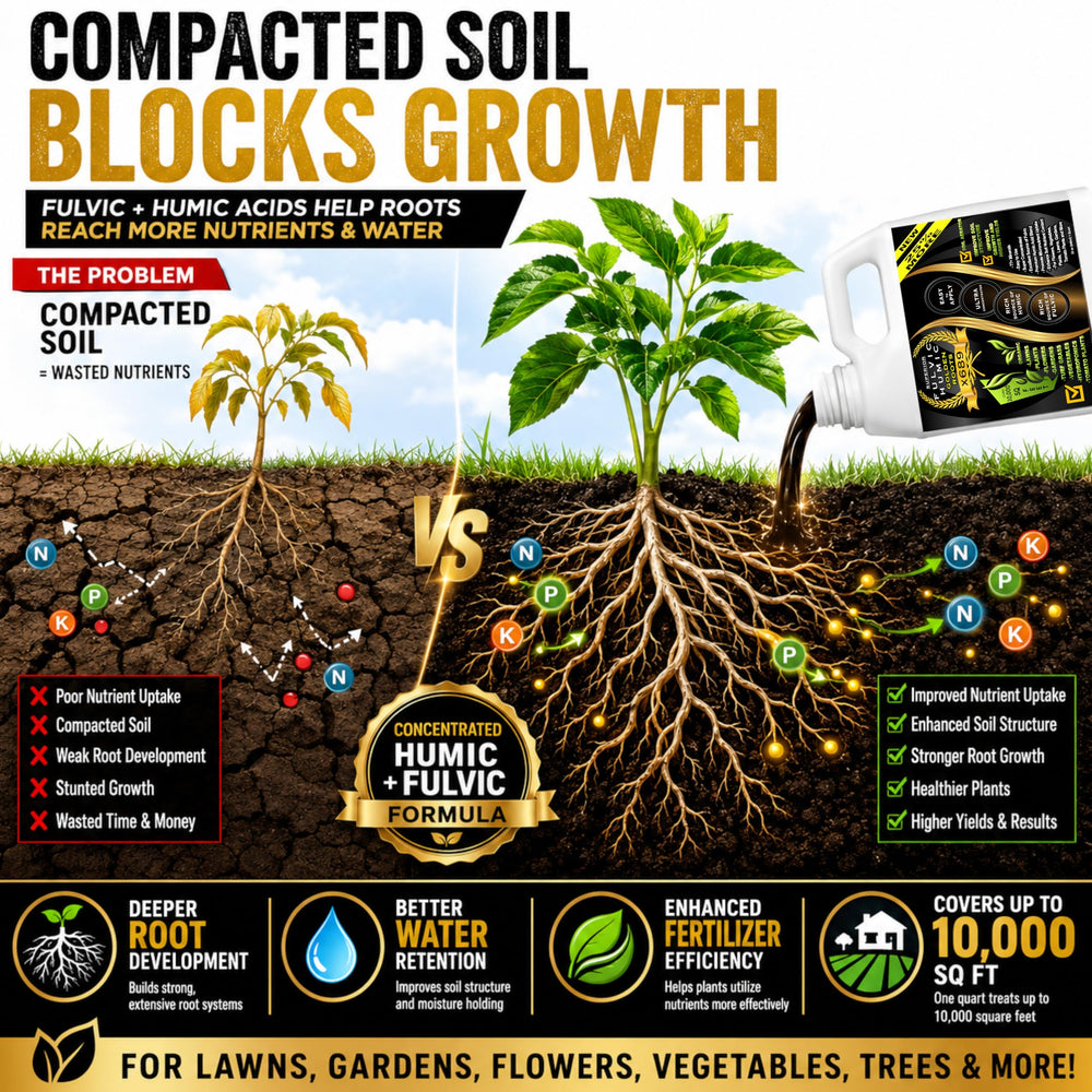 SUPERIOR FULVIC HUMIC X935 primer plano de la etiqueta y modos de uso
