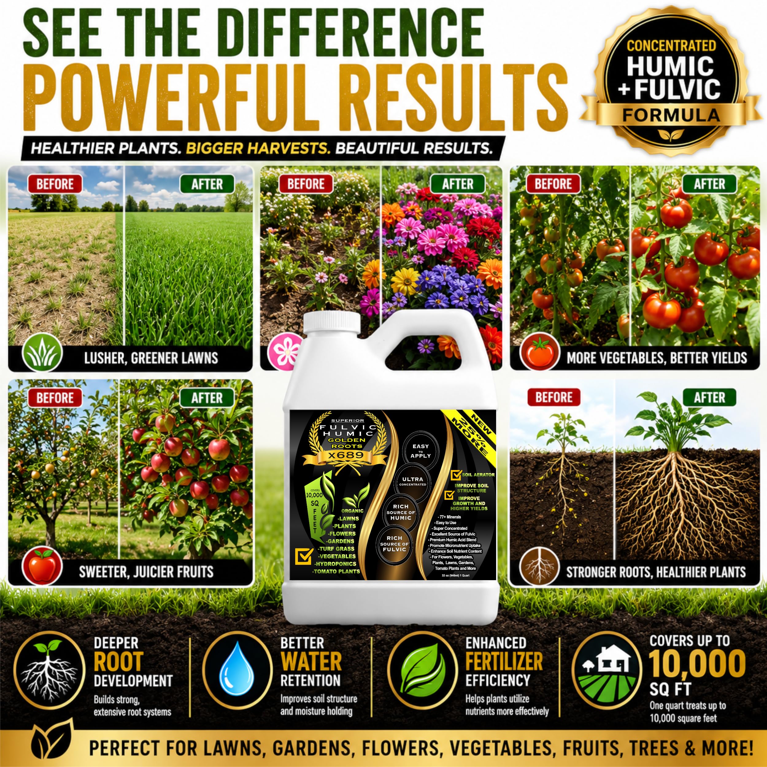 SUPERIOR FULVIC HUMIC X935 gota de líquido mostrando textura concentrada
