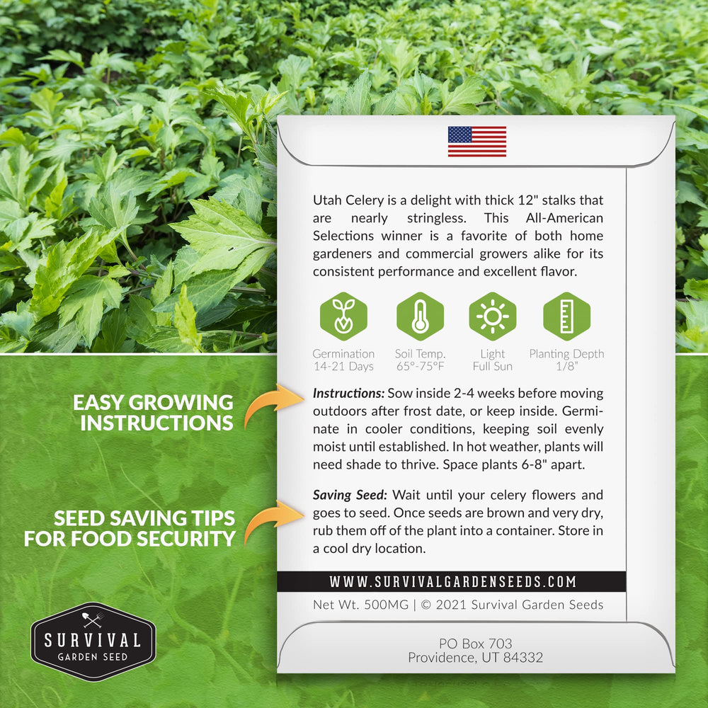 SURVIVAL GARDEN SEEDS tallos crujientes detalle de textura ideal para cocina