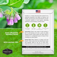 SURVIVAL GARDEN SEEDS plántulas de consuelda en semillero para inicio rápido