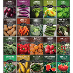 SURVIVAL GARDEN SEEDS paquete frontal mostrando variedad y conveniencia