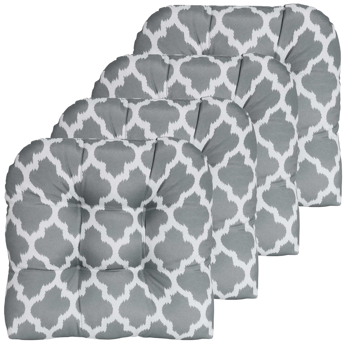 Sweet Home Collection vista frontal del cojín Tessa Gray, comodidad visual