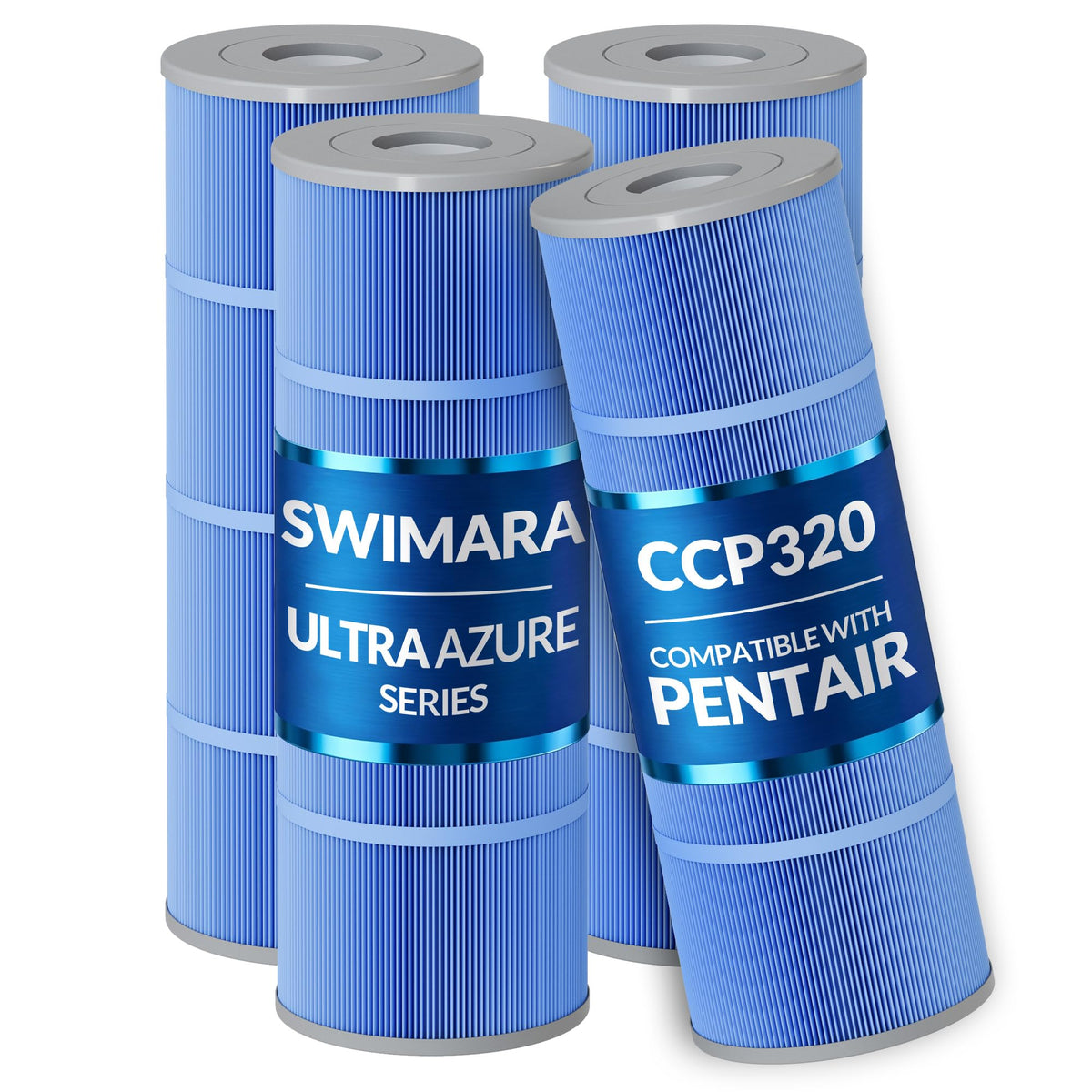 Swimara pack frontal de 4 cartuchos mostrando compatibilidad y volumen
