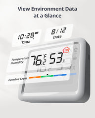 SwitchBot Meter Pro detalle de pantalla mostrando temperatura y humedad