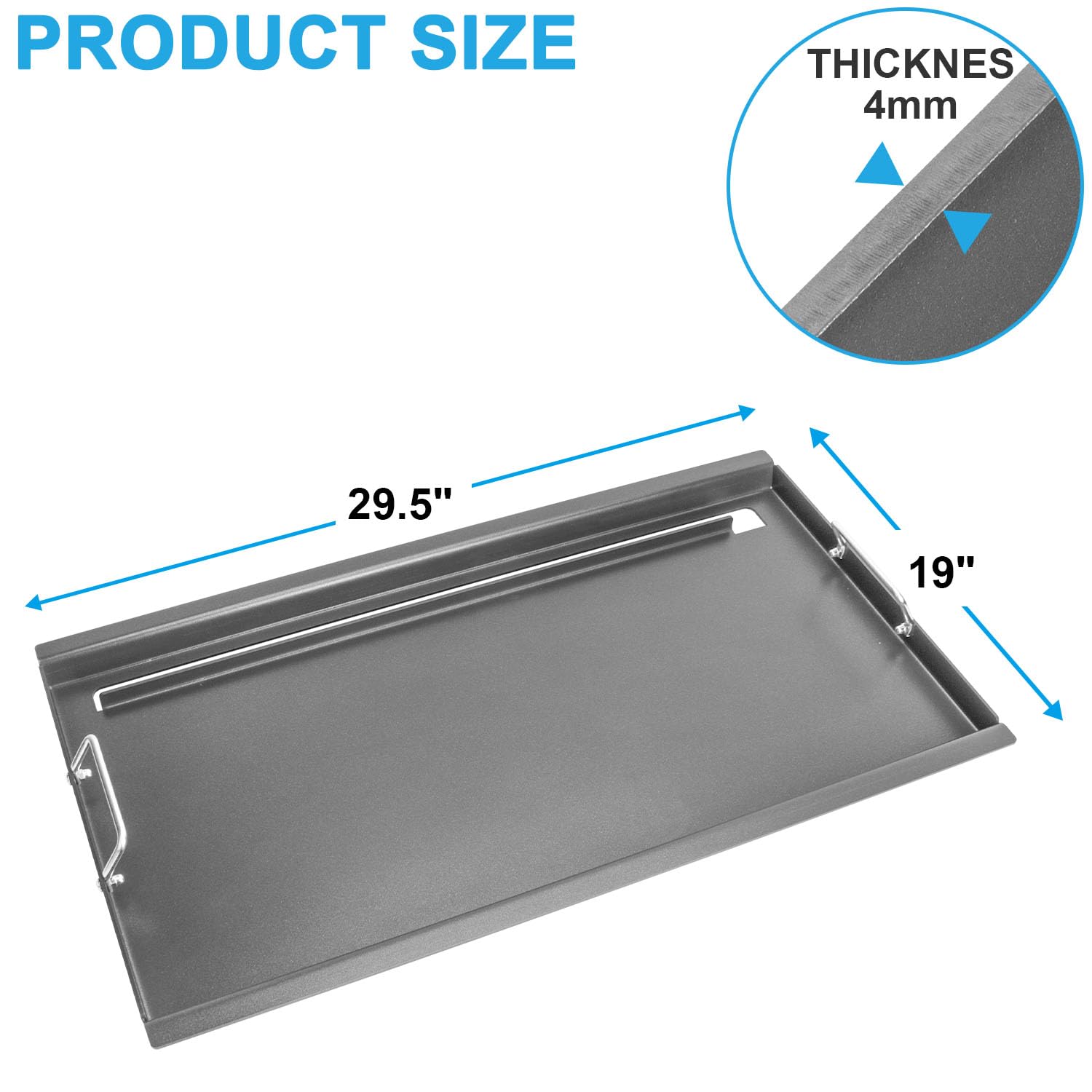 TAILGRILLER primer plano de textura de la plancha para mejor dorado