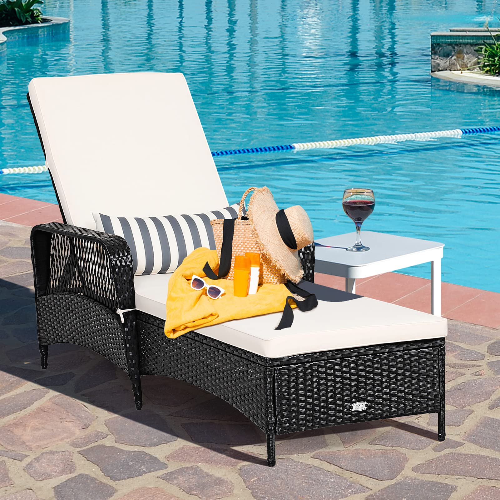 Tangkula primer plano tejido rattan PE resistente exterior