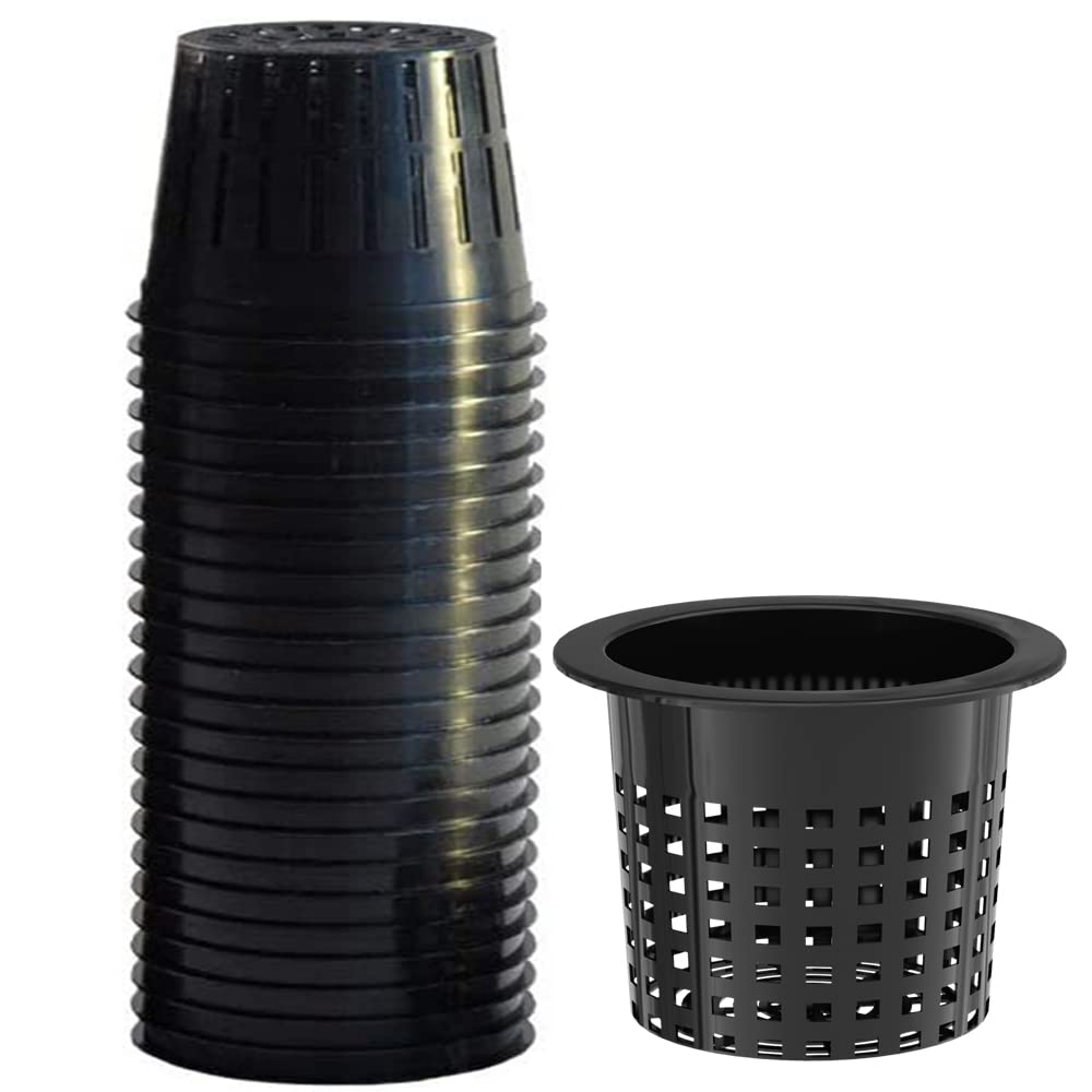 Tectsia net pot frontal mostrando forma y tamaño, ideal para hidroponía