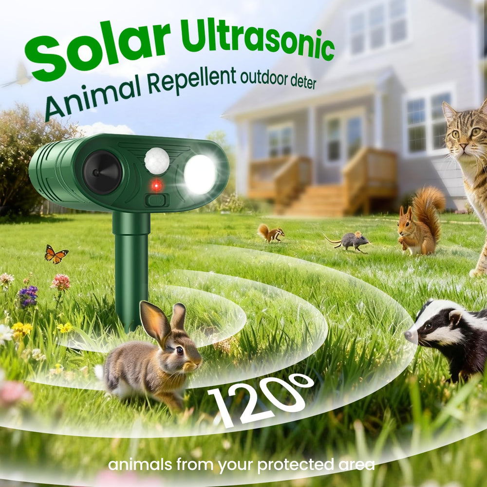 Thcritter luz LED roja activada al detectar animal para disuadir y emitir alerta visual