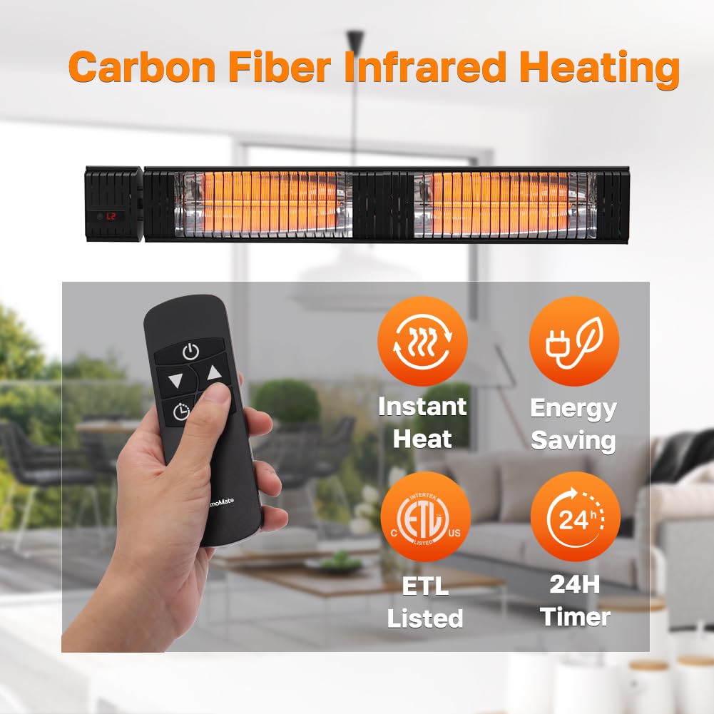 ThermoMate detalle del tubo de fibra de carbono mostrando calor instantáneo