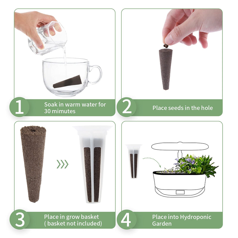 TISOHUGO esponjas colocadas en cesta AeroGarden para ajuste perfecto
