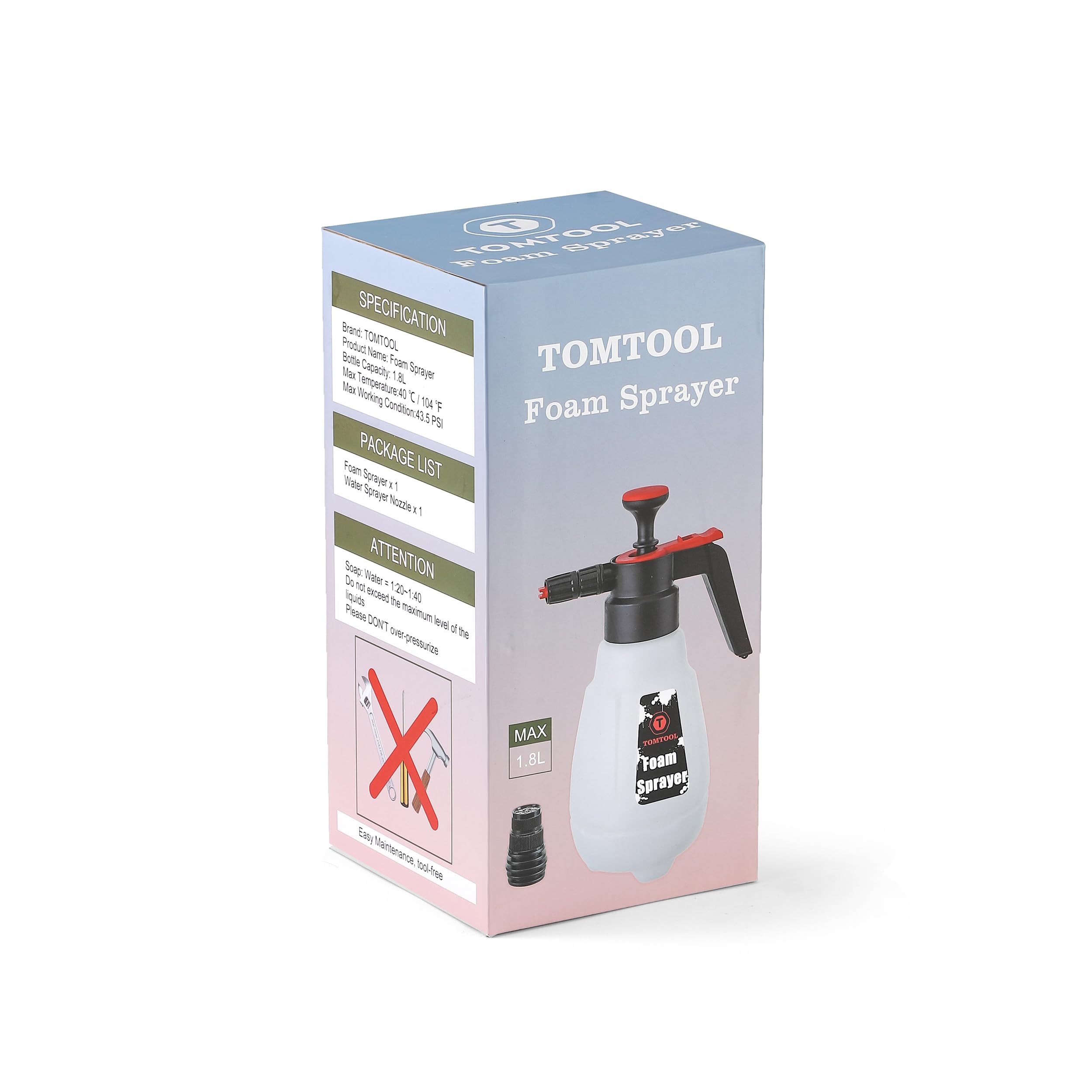 TOMTOOL boquilla de agua rociando plantas, útil para riego fino y limpieza ligera