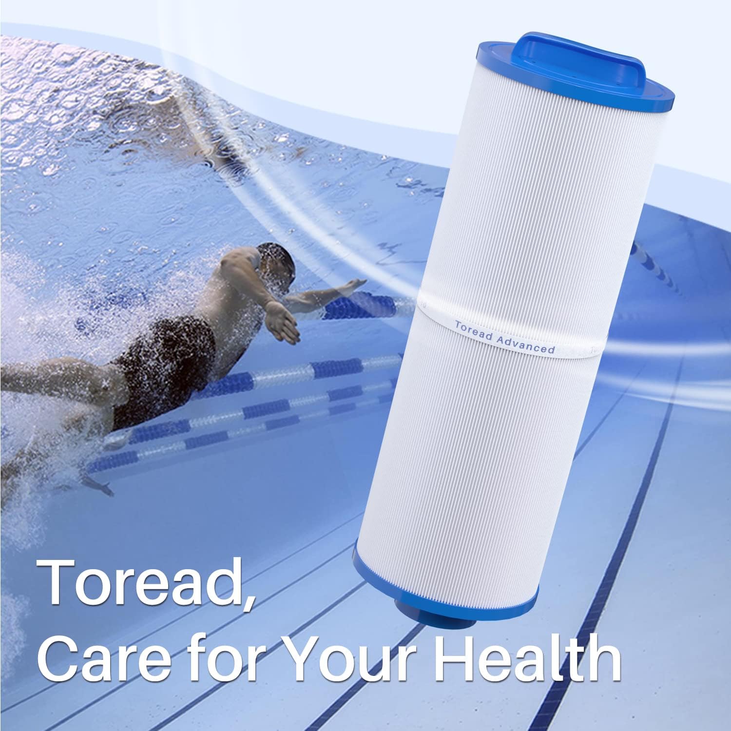 TOREAD cartucho bajo chorro de agua durante limpieza fácil y rápida
