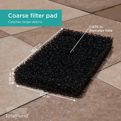 TotalPond filtro instalado con bomba 300 GPH, rendimiento uniforme