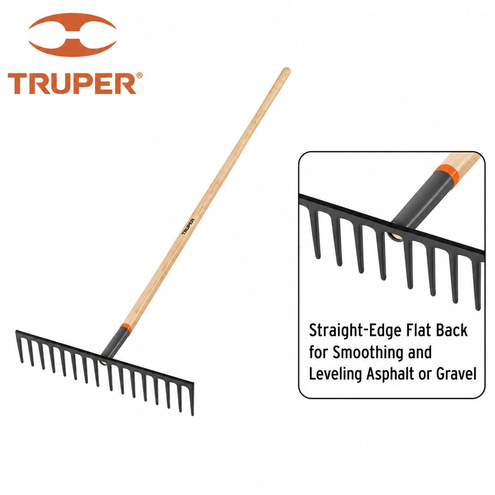 Truper mango de fresno de 66 pulgadas comparado con herramienta para mejor alcance y control