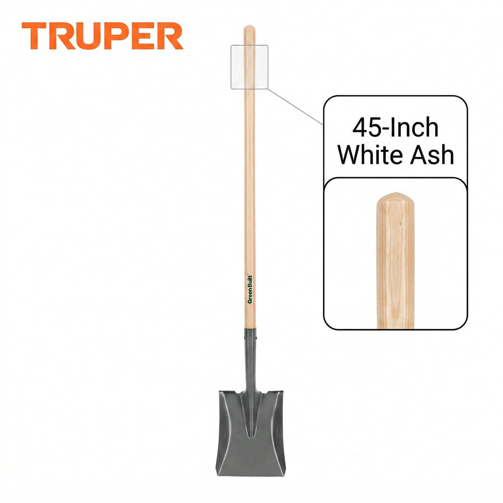 Truper Tru Built comparación de tamaño junto a una regla, claridad de escala
