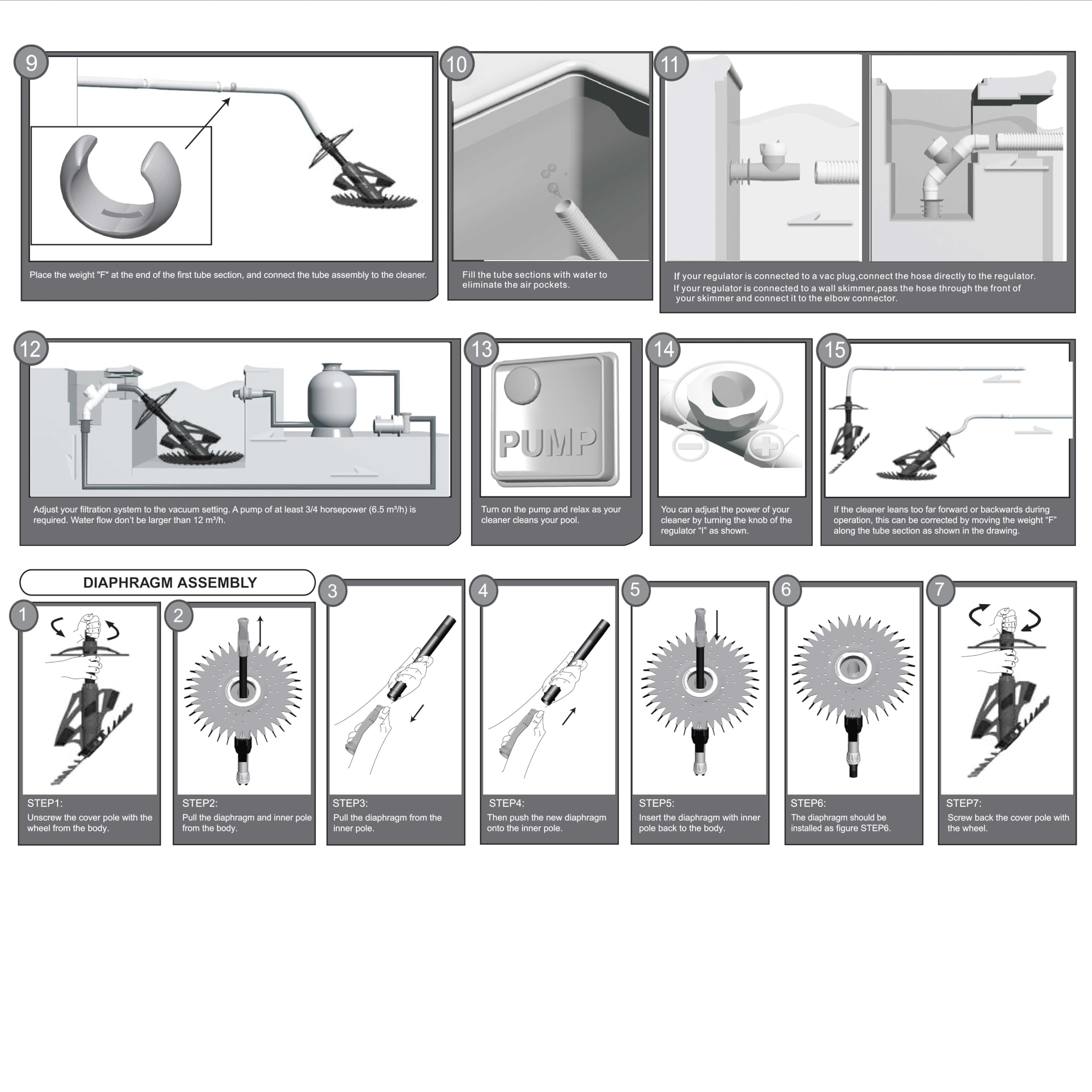U.S. Pool Supply Octopus Prime accesorios y membrana de repuesto incluidos para mantenimiento sencillo
