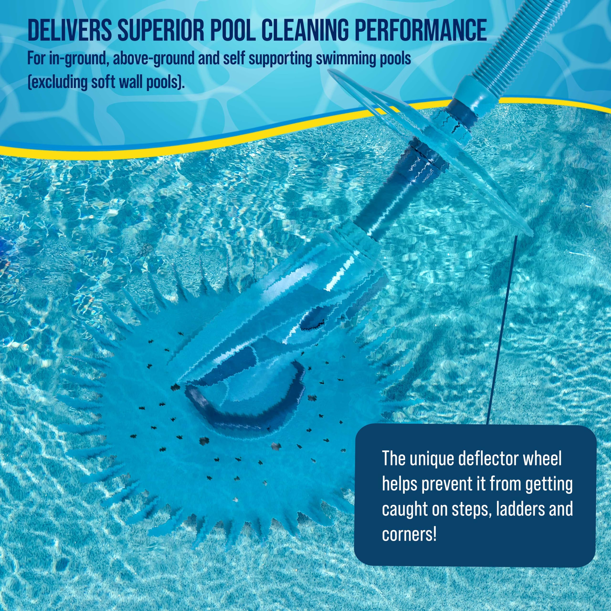 U.S. Pool Supply Octopus Prime manguera en espiral y conexiones para ajuste seguro y sin fugas
