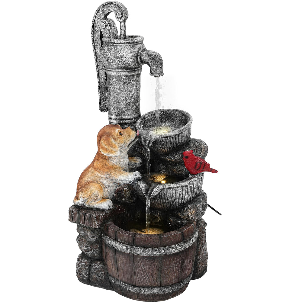 Ultym primer plano de la escultura del cachorro con detalle realista y encanto