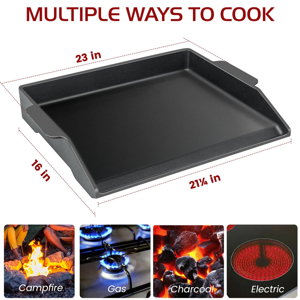 Unidanho comparación de tamaño 23x16 con utensilios de cocina