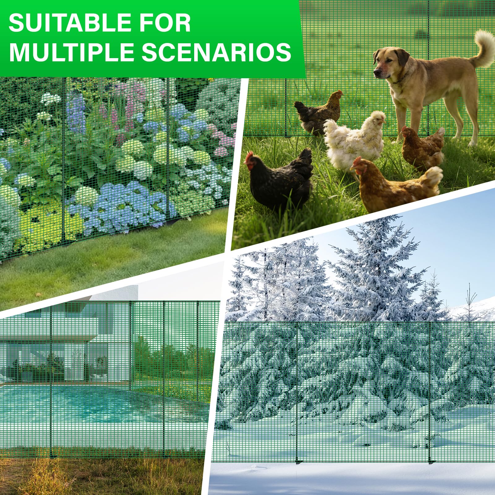 VASALAID cerca en ambiente exterior mostrando protección y estética de jardín