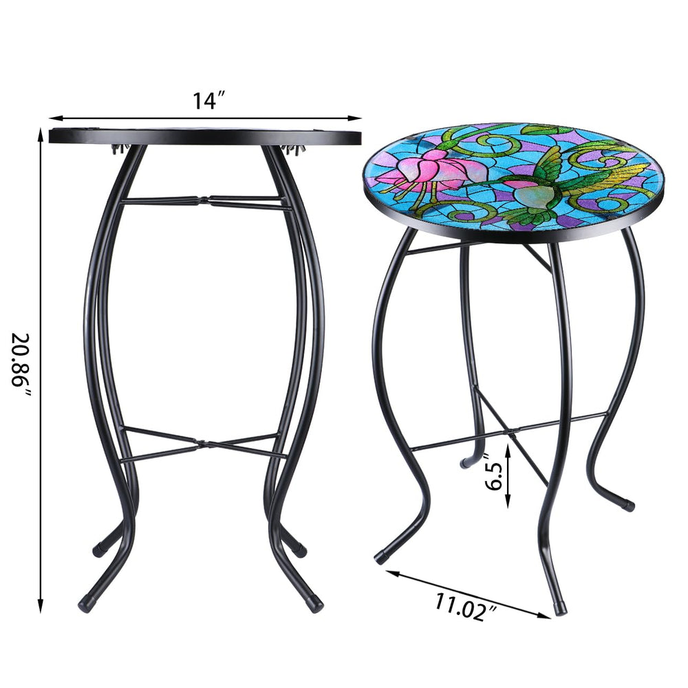 VCUTEKA mesa con plantas y bebida mostrando funcionalidad
