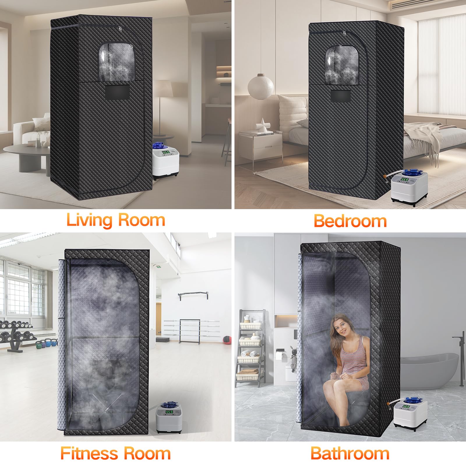 Veloqore sauna plegada ocupa poco espacio para guardado práctico
