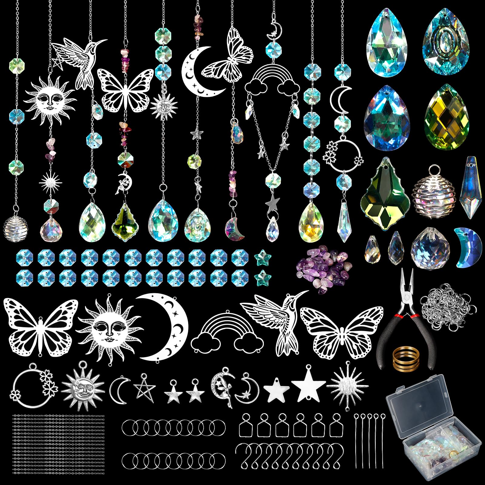 VICAMB empaque frontal del kit mostrando 400 piezas y herramientas para crear suncatchers