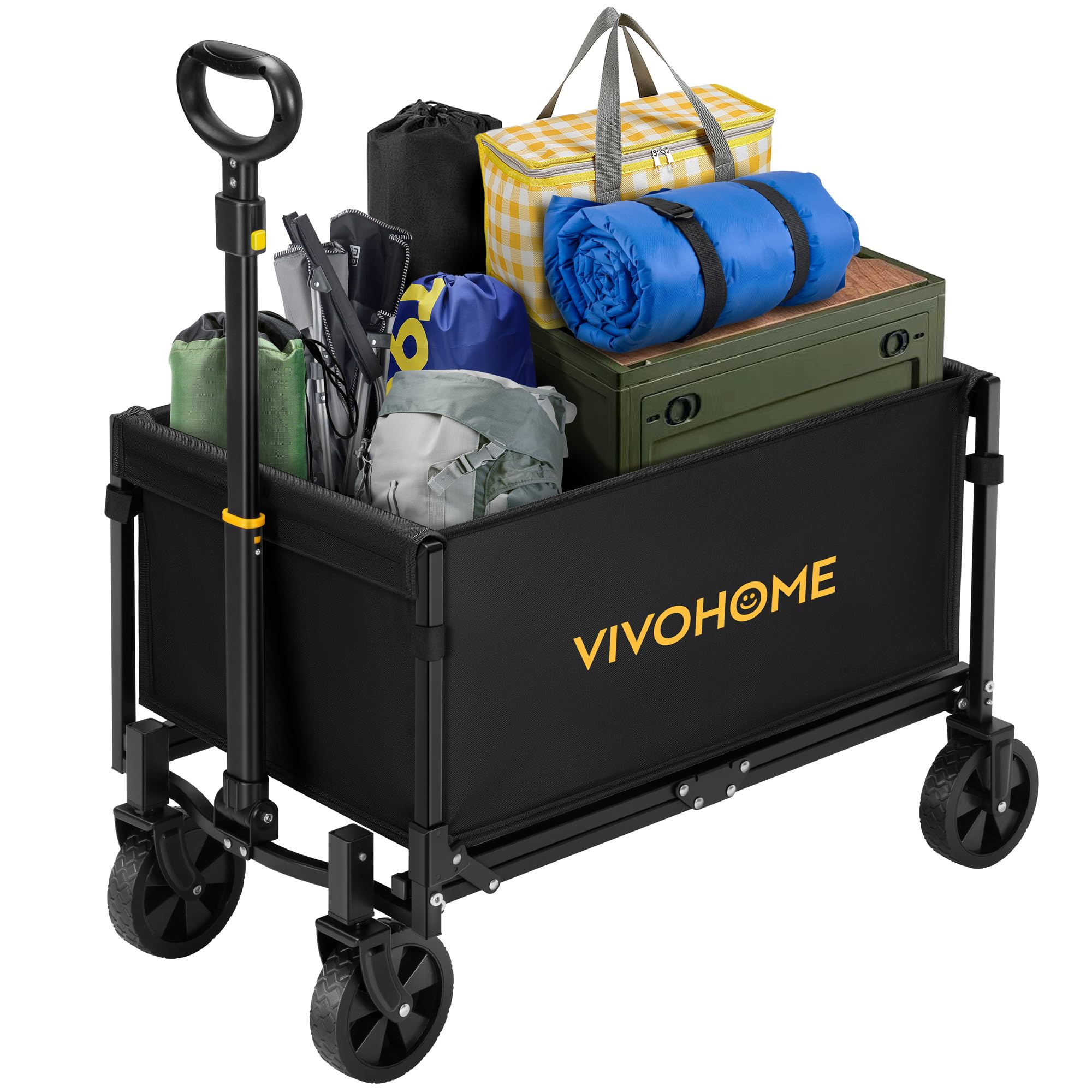 VIVOHOME carro frontal mostrando capacidad y estructura robusta