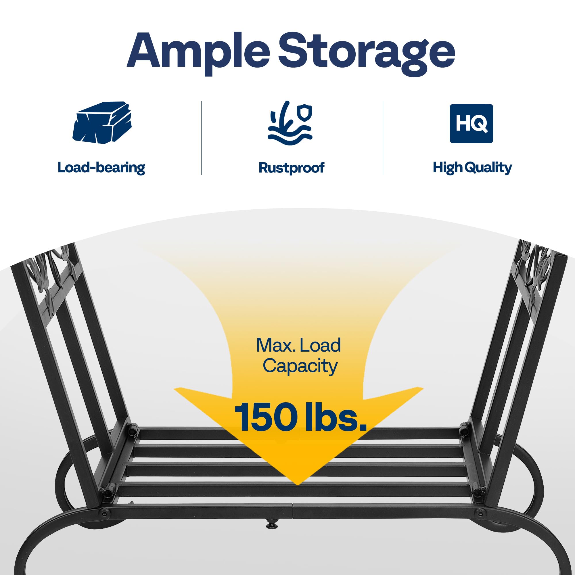 VIVOHOME soporte con leña apilada listo para usar fácilmente