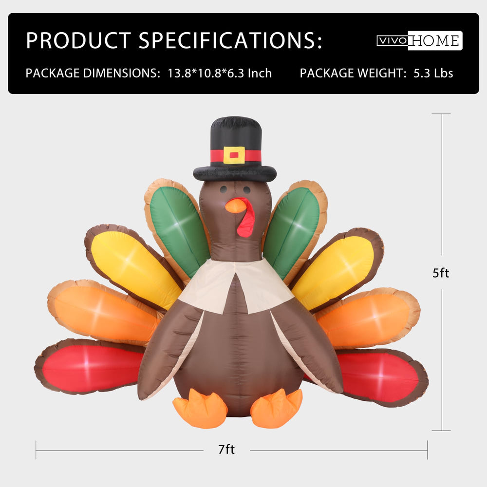 VIVOHOME comparación de tamaño del pavo con persona para escala