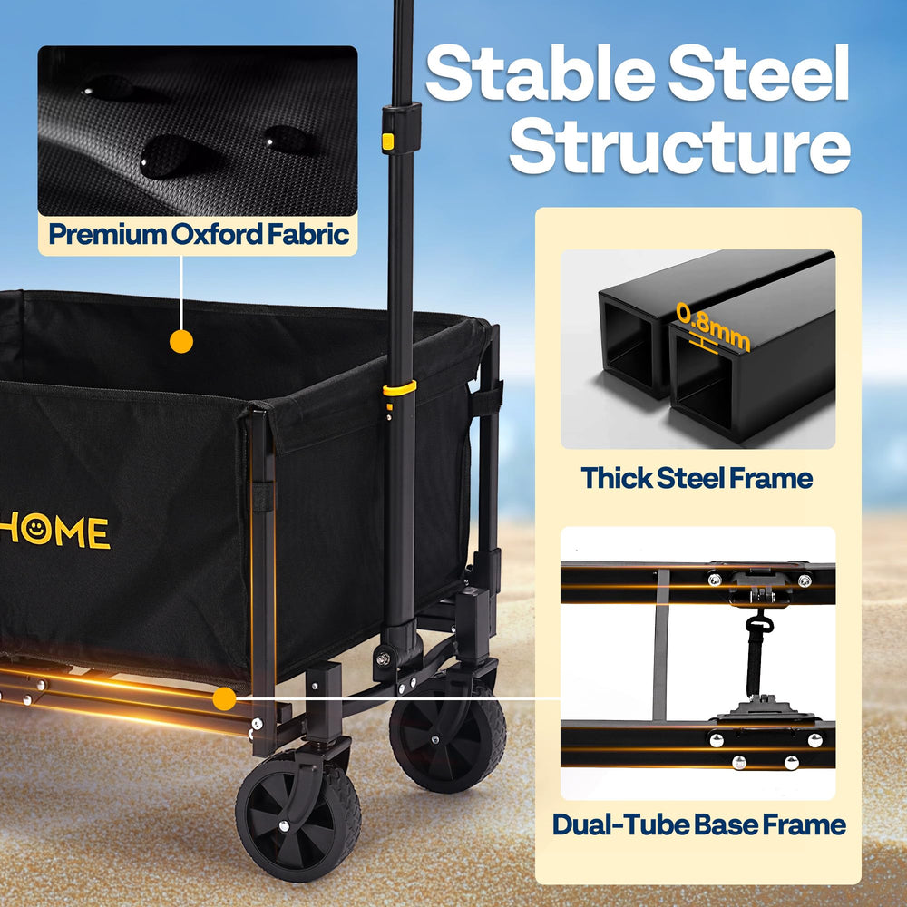 VIVOHOME carrito plegado en maletero para almacenamiento compacto