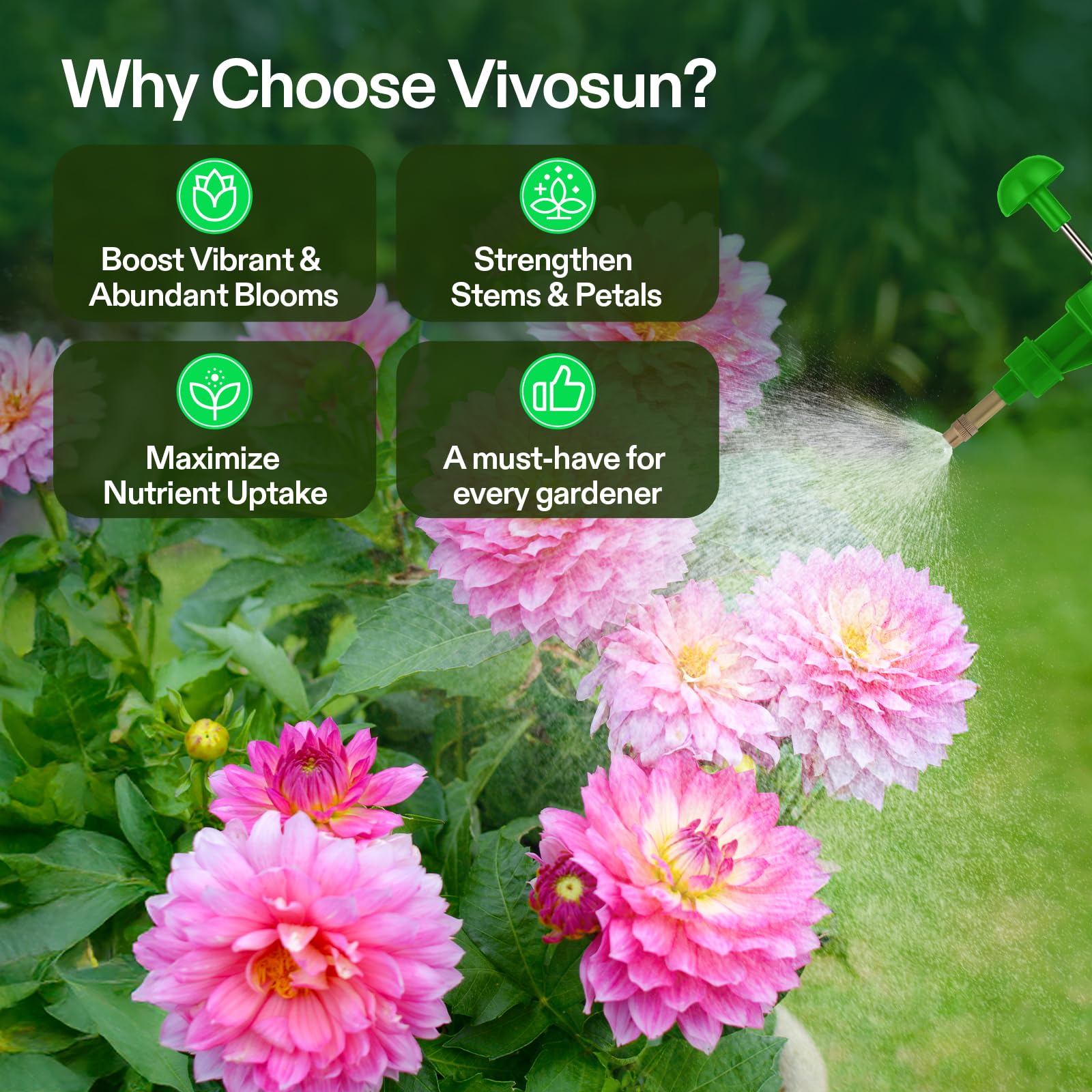 VIVOSUN Bloom Juice líquido concentrado textura visible y mezcla fácil