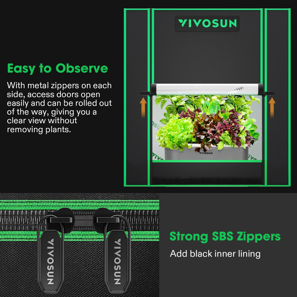 VIVOSUN textura mylar diamantada que refleja más luz hacia las plantas