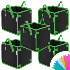 VIVOSUN vista frontal de bolsa cuadrada mostrando forma y capacidad
