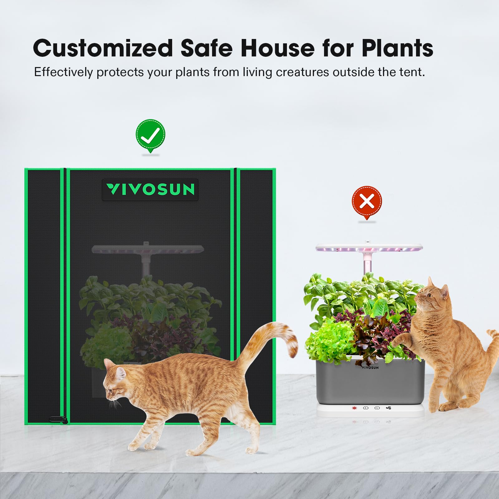 VIVOSUN ventana de malla para ventilación controlada y aire saludable