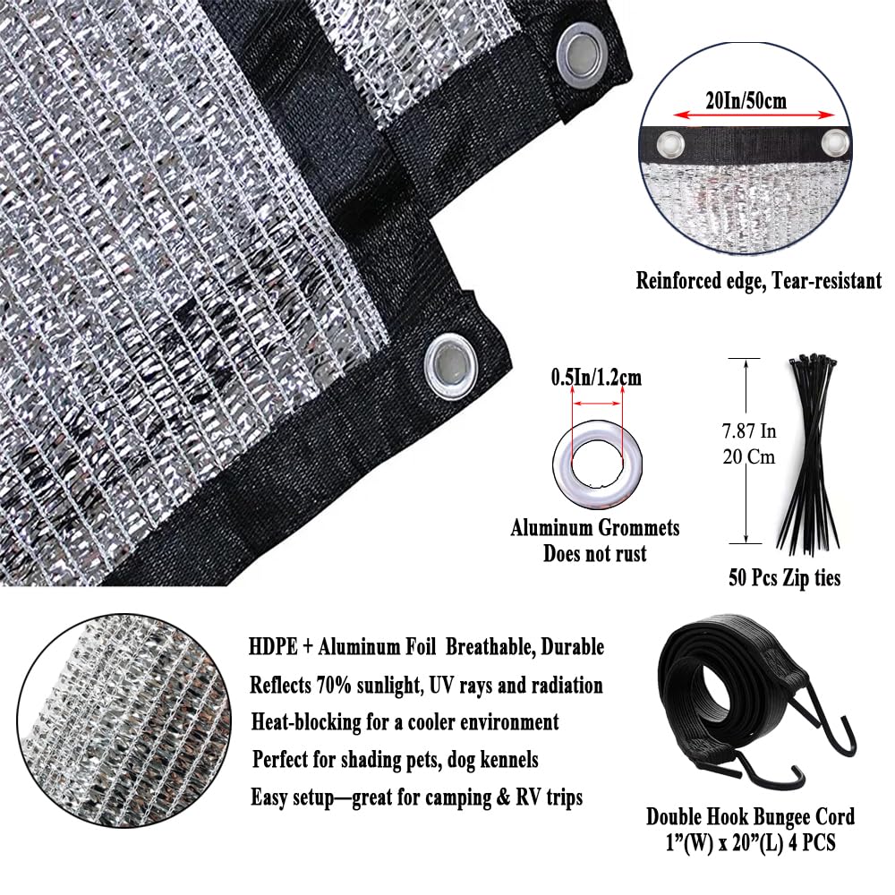 Vocray primer plano de textura aluminizada que refleja sol