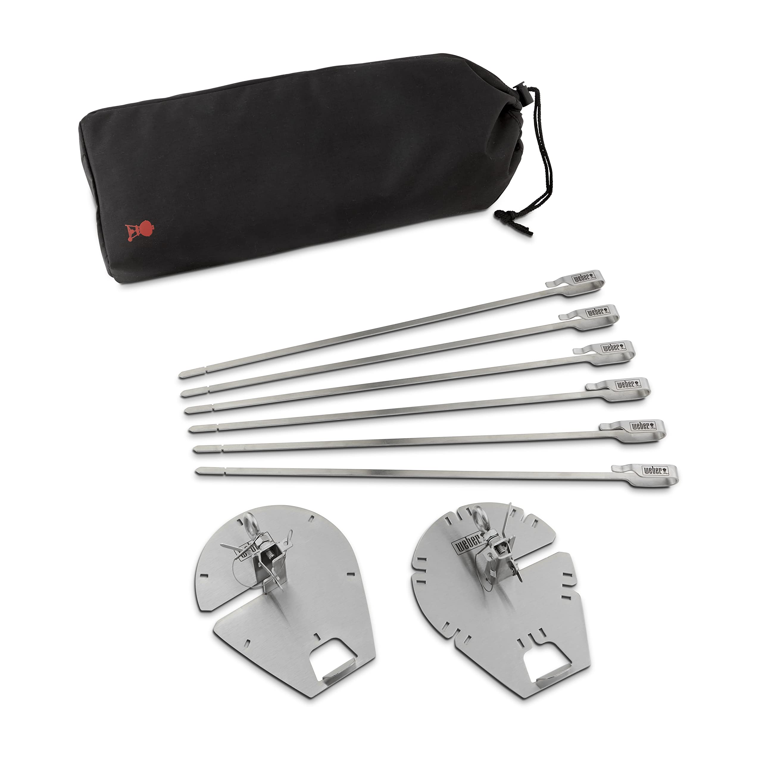 Weber primer plano acero inoxidable destacando durabilidad y brillo