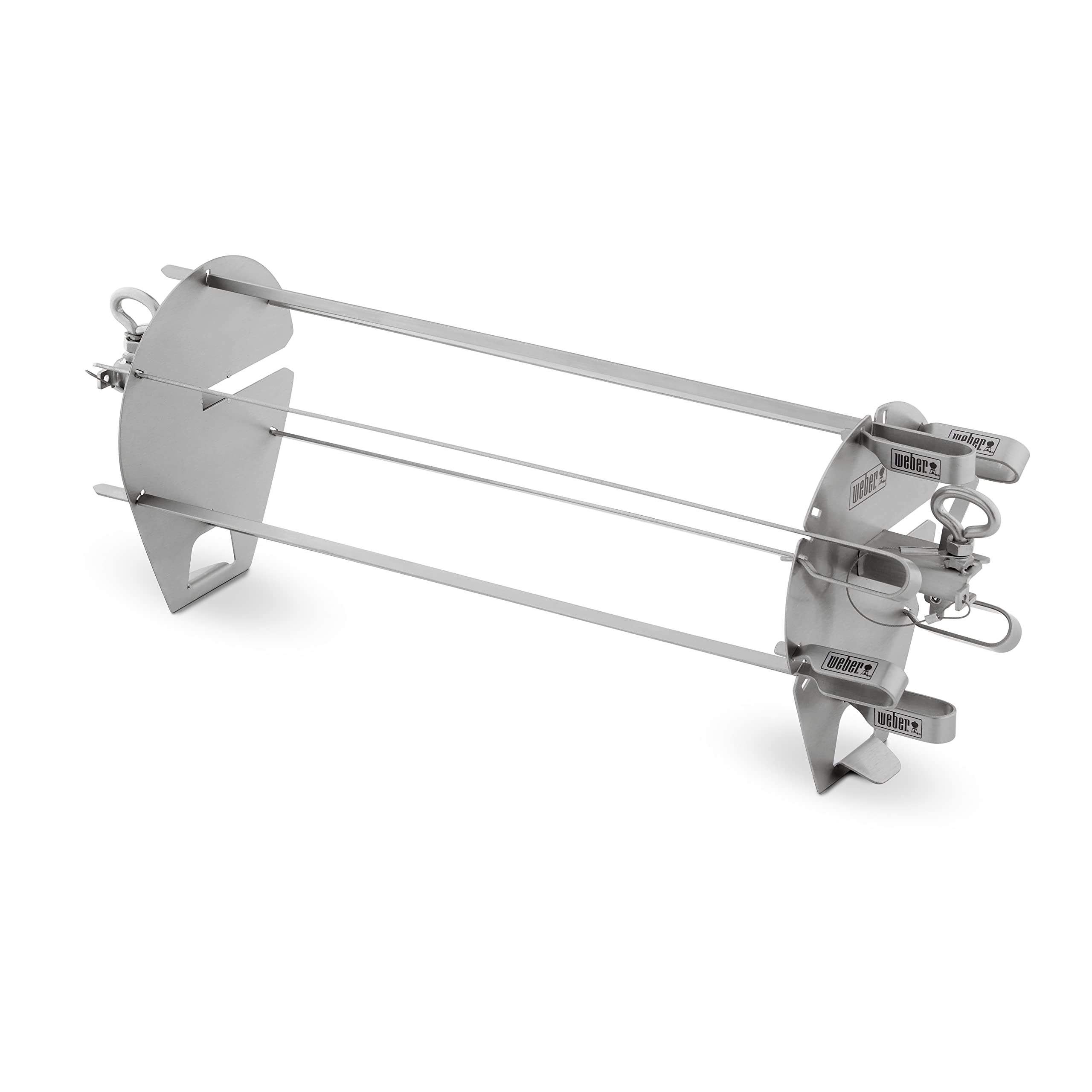 Weber brochetas frontales mostrando acabado resistente y capacidad