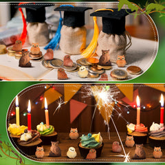 Wesiti mini búhos como toppers en tarta para adornar eventos