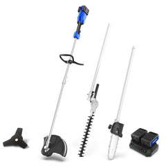 Wild Badger Power vista frontal del kit 4-en-1 mostrando accesorios y ventajas de versatilidad