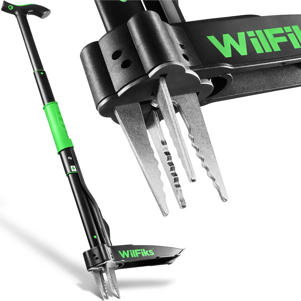 WilFiks extractor metal vista frontal herramienta resistente para jardín