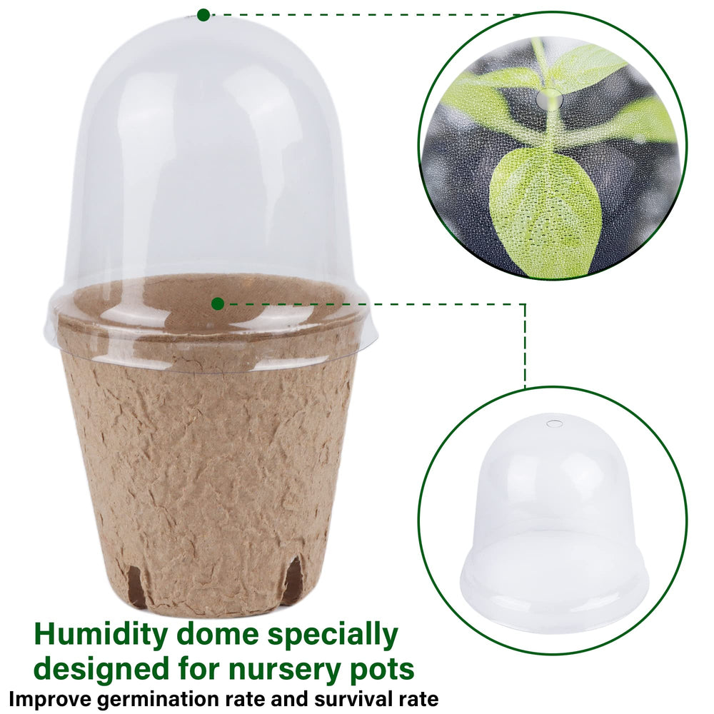winemana cúpula transparente con ventilación manteniendo humedad estable
